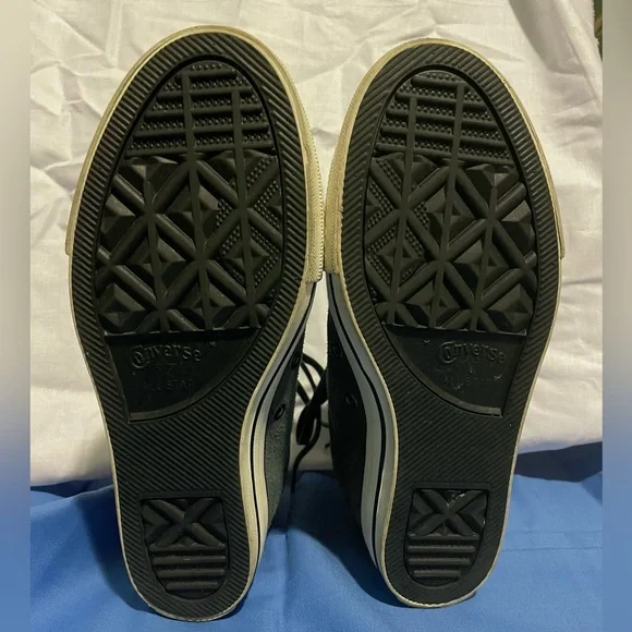 Converse - CT Lux Mid Top with Wedge - Charcoal Gray Suede Leather - Women US 8 - Picture 5 of 5